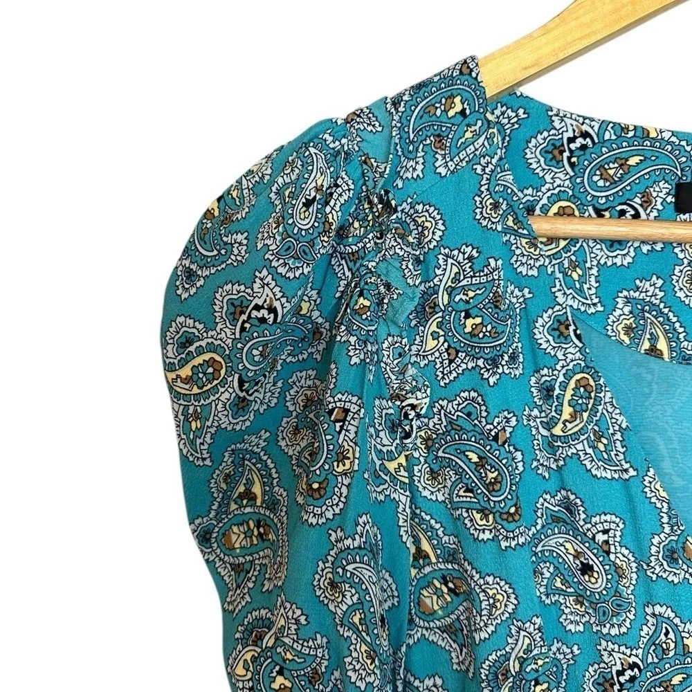 J.Crew Drapey Puff Sleeve Maxi Dress in Paisley Bunch 00